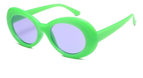 88570 Gafas De Sol Alien Plaid Con Montura Ovalada - Cuadros Color C7 Green Frame Through Purple Film