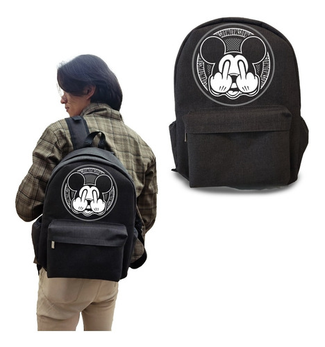 Mochila Adolescente Mickey Mouse Moda Hispter4