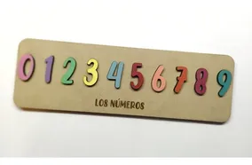 Rompecabezas Vocales Fibrofacil Numeros Didáctico Colores