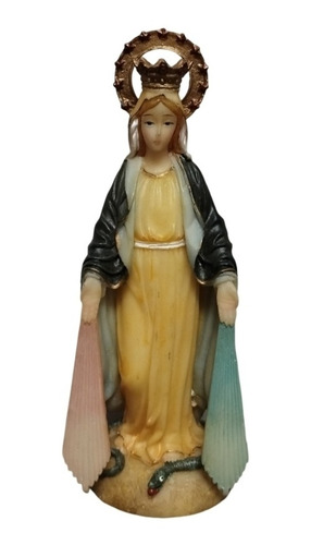 Virgen Milagrosa Figura Escultura Imagen Mide 15 Cm Alto 