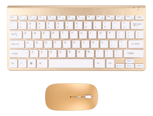 Kit Teclado Y Mouse Inalambrico Fino Silencioso Impermeable