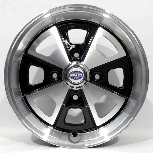 Roda Aro 15x6 Porsche Vw Fusca 4x130 R84 Kr ( Unidade ) Cor Preto Diamantado