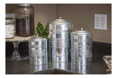 Botes De Almacenamiento Galvanizado De Mantel Con Tapa, 7 X