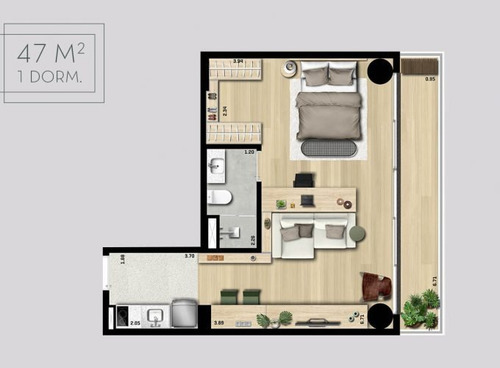 Imagem 25 de 29 de Apartamento De 1 Dormitório E Sem Vaga - Smart Houses Jardins - Arvo Reboucas - 111