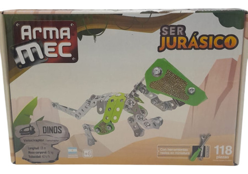 Juego De Construcción, Arma Mec, Ser Jurasico, Dino 118 Pz 118 Velociraptor