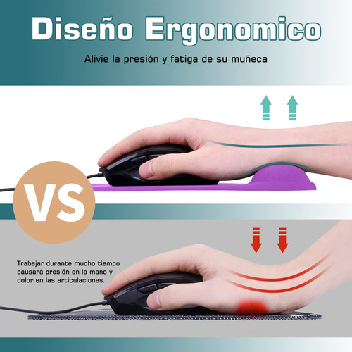 Mouse Pad Ergonómico Base, Alfombrilla De Ratón Con Soporte