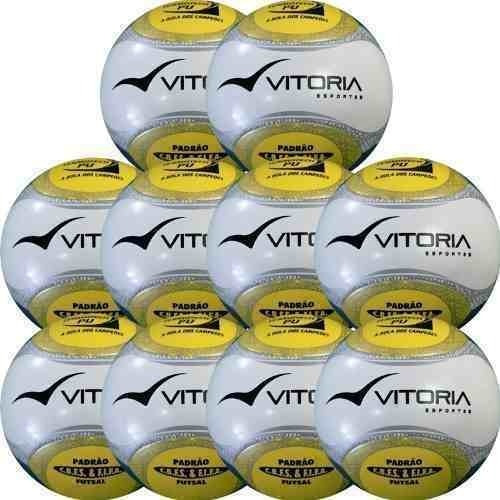 10 Bolas Futsal Vitoria Oficial Termo Pu Revenda Oferta