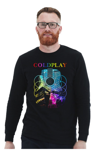 Polera Ml Coldplay Guitar Us Bank Stadium Rock Impresión Dir