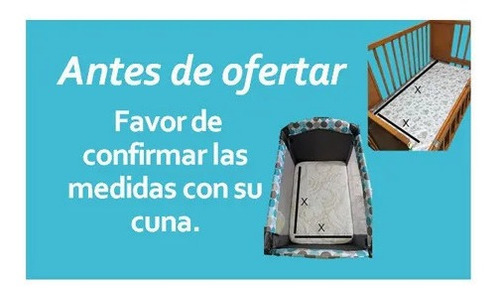 Colchon Para Cuna Corral Cama Bebe 80 X 150 X 14 Cm Nuevo Indefinido