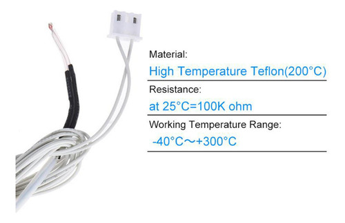 Sensor De Temperatura Termistor Ntc 5x Para Ender 3 Cr--10s