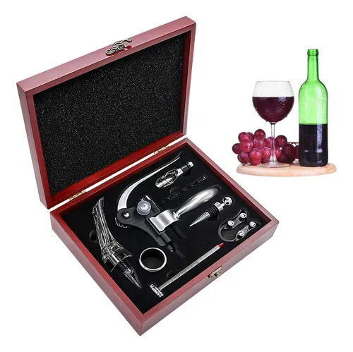 Juego De Abridor De Vino Con Sacacorchos Y Accesorios
