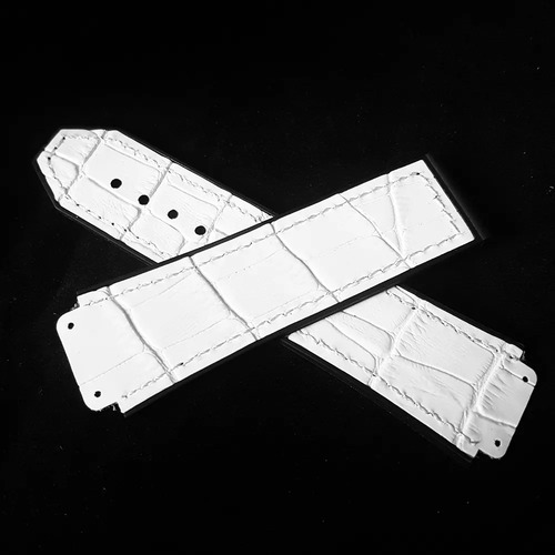 Correa Blanca Tipo Cocodrilo 25 Mm Para Hublot Classic
