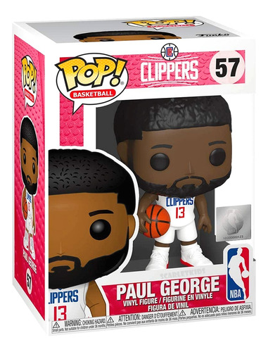 Funko Pop Paul George 57 Nba Clippers Original Scarlet Kids