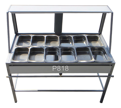 Baño María Con 12 Insertos Para Tacos De Guisados Modelo 818
