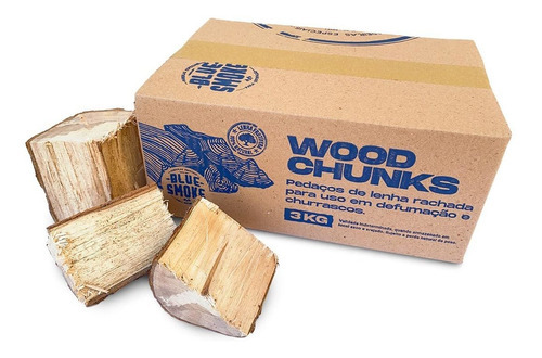 Wood Chunks Pecan - Lenha Frutífera Defumação Pit Smoker