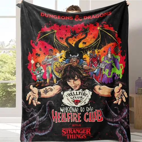 Stranger Things Hellfire Club 127x102cm Soft Throw Blanket 1