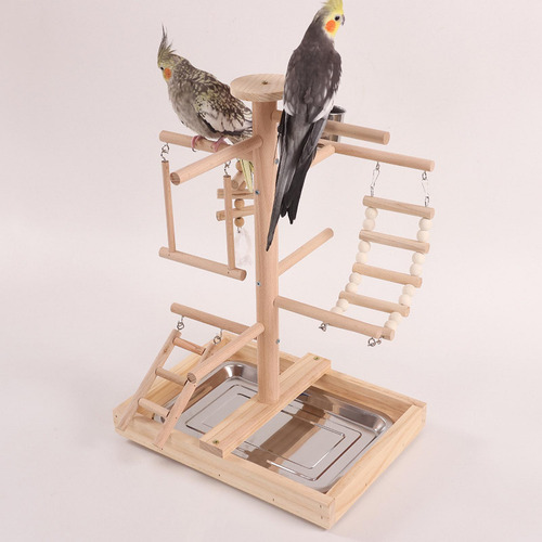 Soporte De Madera Maciza Para Loros, Parque De Juegos Para