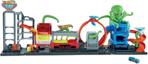 Pista Hot Wheels City Ultimate Octo Car Wash Cambia Color