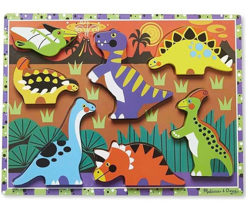 Rompecabezas Encastre Dinosaurios C/relieve Melissa & Doug 