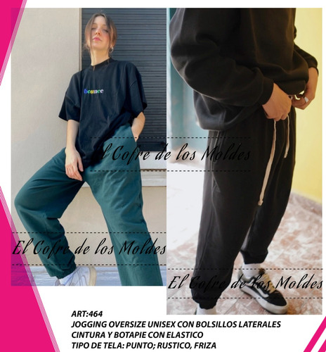 Molde Digital Jogging Unisex Oversize, Talles 3xl Al 7xl