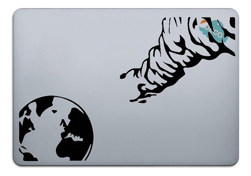 Calcomanía Sticker Para Laptop Meteoro Asteroide Mod2