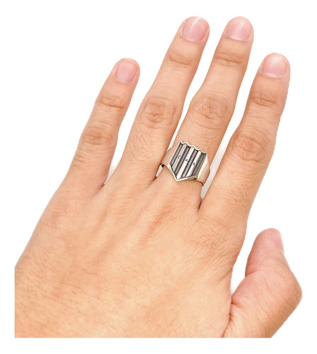 Anillo Escudo Equipo FĂștbol Argentina Banfield C - Grande Plata 925