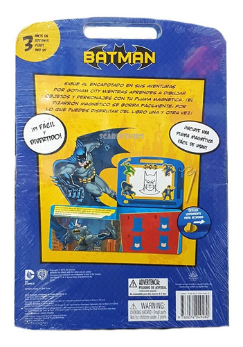 Imagen 2 de 6 de Batman Cuento + Pizarra Magnetica Libros De Carton Original