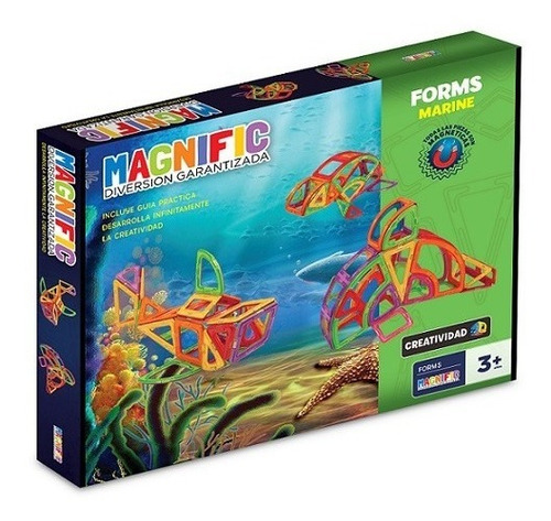Formas Piezas Imantadas Magnific Set Marine 46 Piezas Versión Del Personaje 2219