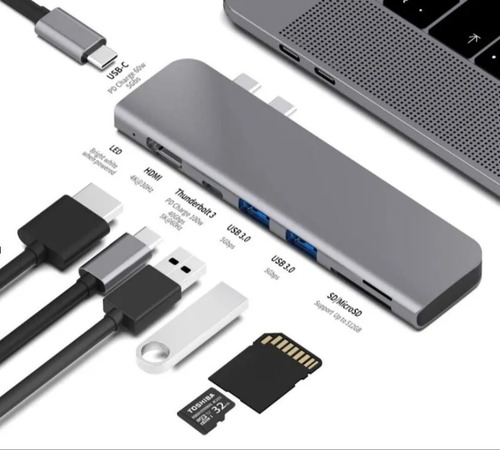 Multi Adaptador 7 En 1 Usb-c Macbook Pro / Air |miki Imports