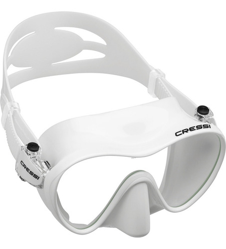 Visor Cressi F1 Frameless Buceo, Snorkeling Y Apnea Blanco