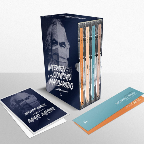 Box Intervencionismo Mascarado - Livros Mises + Brindes, de von Mises, Ludwig. LVM Editora Ltda, capa mole em português, 2021