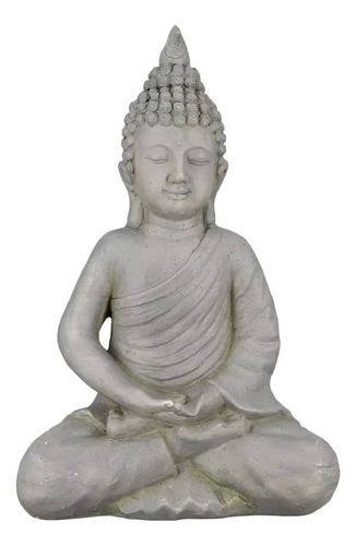 Figura Poliresina Buda Grande Decorativa Grande Jardin Febo