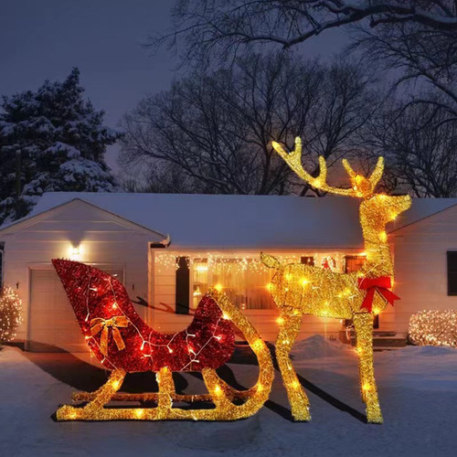 Reindeer Outdoor Decorations Christmas Deer Lighting Happy Y
