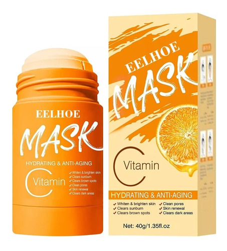 Máscara Facial Vitamina C Hidratante Anti Idade Limpeza Pele