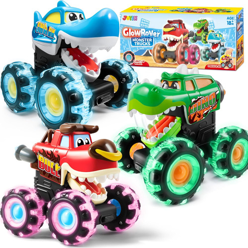 Juguetes De Camión Monstruo Con Luces Para Bebés Y Niños