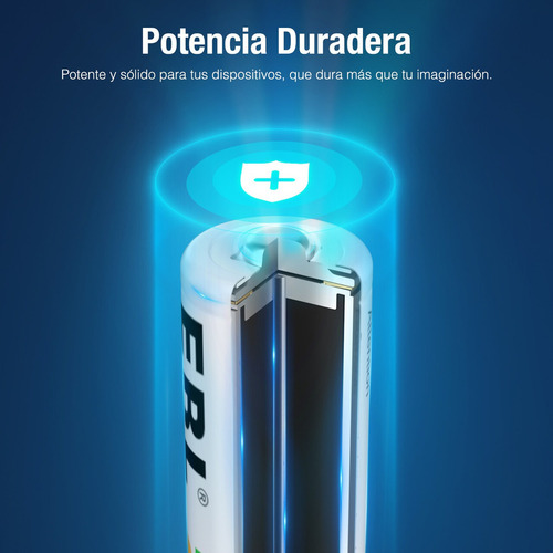 4 Pilas Recargables Aa Doble A Ebl 2800mah 1200 Recargas