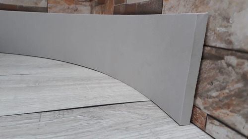 Rodapé Eva Adesivado Flexivel Cinza*liso 15cmx1cm* 22 Metros