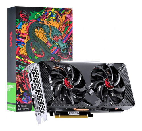 Imagem 1 de 9 de Placa De Vídeo Pcyes Gtx 1660 Super Oc Dual Fan 6gb Gddr6