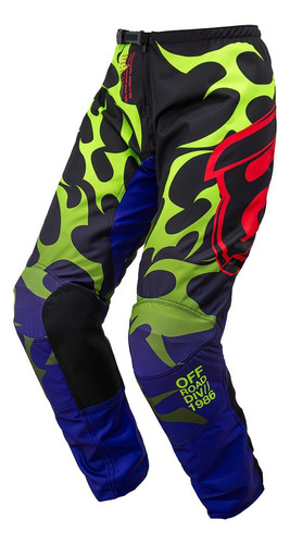 Calça Motocross Cross Asw Meta Roxo Amarelo Off Road Moto