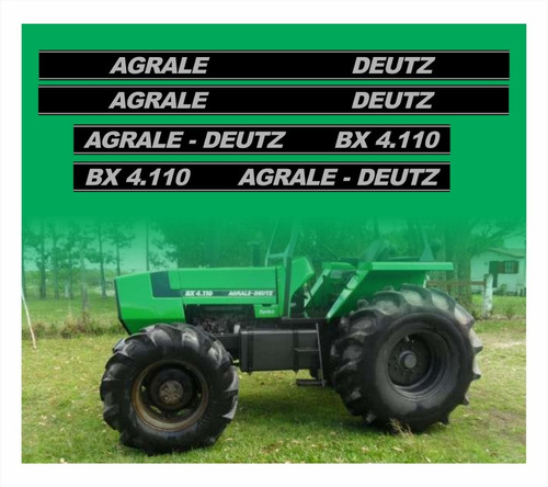 Kit Adesivo Compatível Com Trator Agrale Bx4110 Completo Mk Cor ADESIVO TRATOR AGRALE BX4110