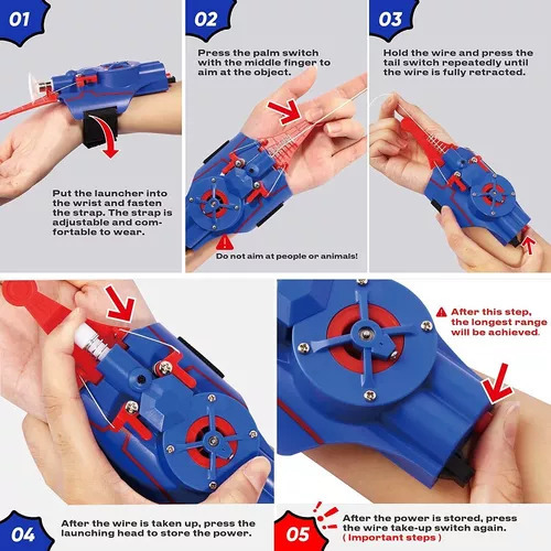 Hombre Araña Guante Figura De Acción Lanzador Juguete Niño G