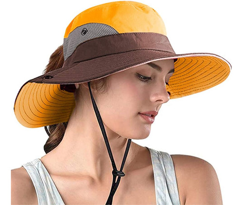 Sombrero Para El Sol Ajustable Con Protección Uv Para Mujer