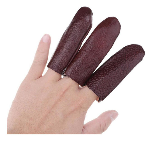 Aa 10 Piezas De Material Cuero Finger Coser Cunas Cubre Mano