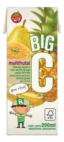 Jugo Big C 200ml Pack X27 Sabor Multifruta Suchina Sa