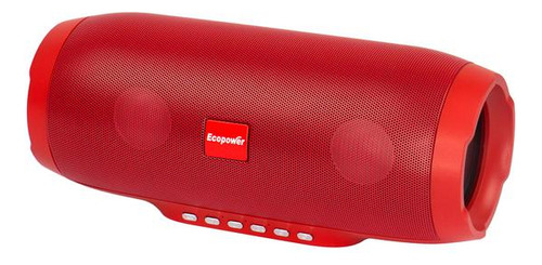 Caixa De Som Speaker Com Led Ep-2303 Bt/ Usb/fm/aux Vermelho