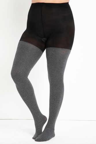 Medias Pantys Gris Obscuro Gruesas Thermica L Xl Xxl Y Xxxl 