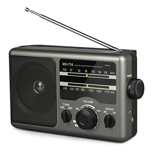 Radio Portátil Am Fm Con Pilas De 4 Pilas D O Transistor