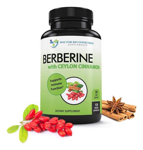 Berberina 1200 Mg Natural + Canela De Ceilan Organica 120cap