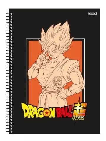 Kit 4 Cadernos Goku Dragon Ball Super Espiral Universitário Cor Colorido