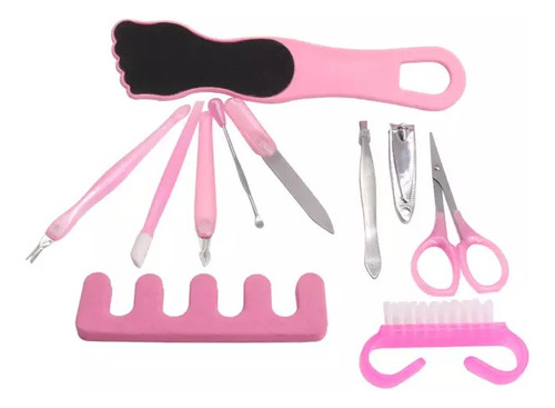 Set De Accesorios Lima Cepillo Corta Uñas Para Pedicura